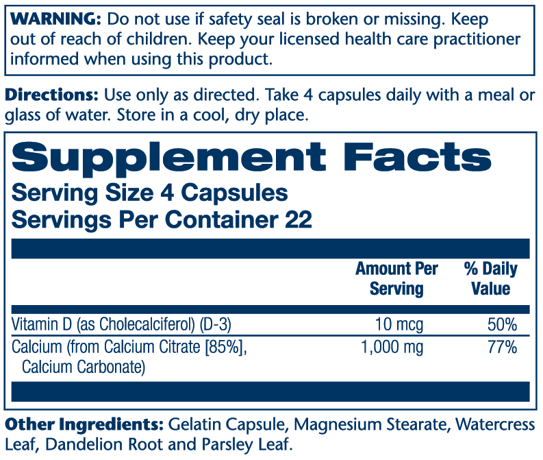 Calcium Citrate With Vitamin D-3 1000mg