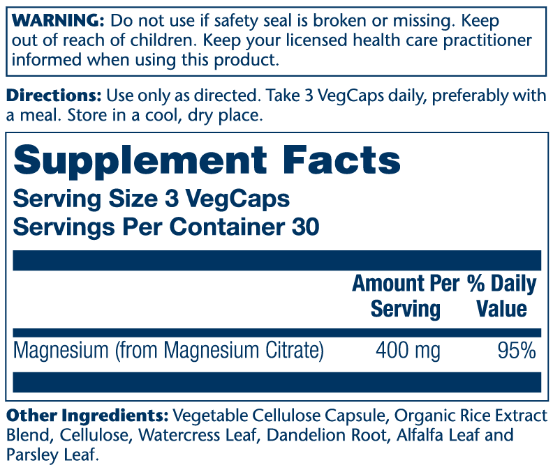 Magnesium Citrate 400mg